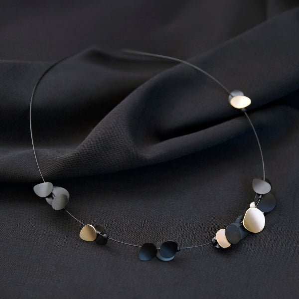 Gold & Black Florae Necklace | Pursuits | boogie + birdie