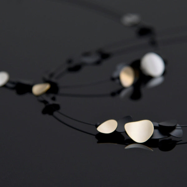 Gold & Black Florae Necklace | Pursuits | boogie + birdie