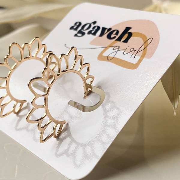 Gold Flower Girl Hoops (GIR-GOL-20) | Agaveh Girl | boogie + birdie