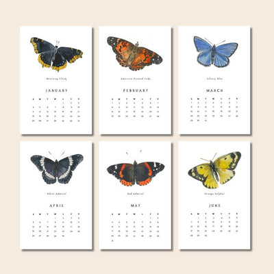 Butterflies Desk 2026 Calendar | Heirloom Island | boogie + birdie