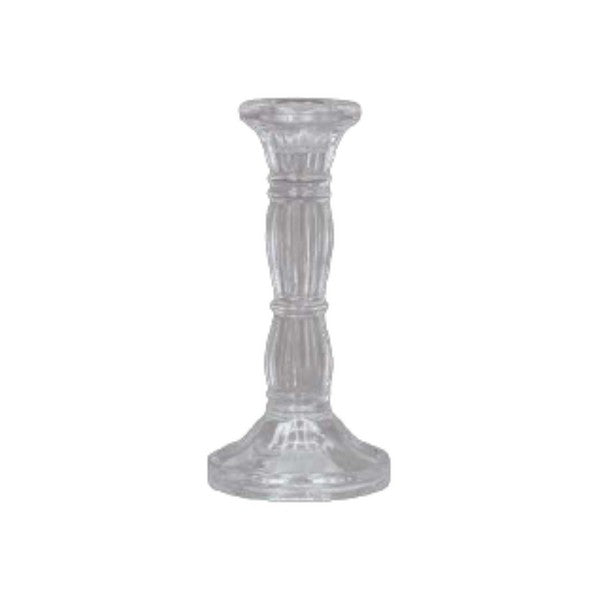 Clear Glass 6" Taper Candle Holder | Holiday | boogie + birdie