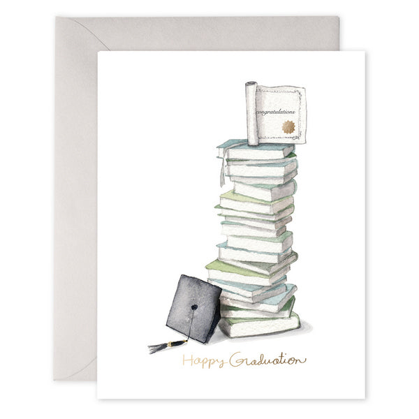 Book Stack Graduation Card | E. Frances paper | boogie + birdie