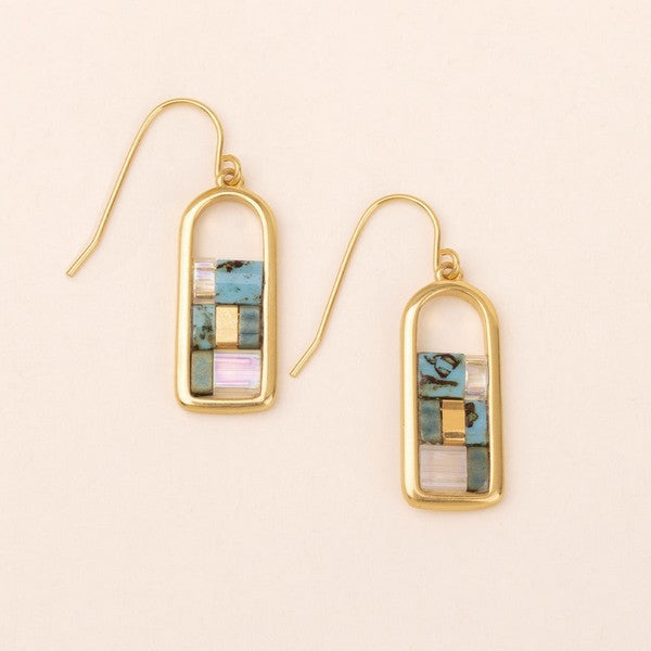 Gold Turquoise Good Karma Drop Earrings | Scout | boogie + birdie