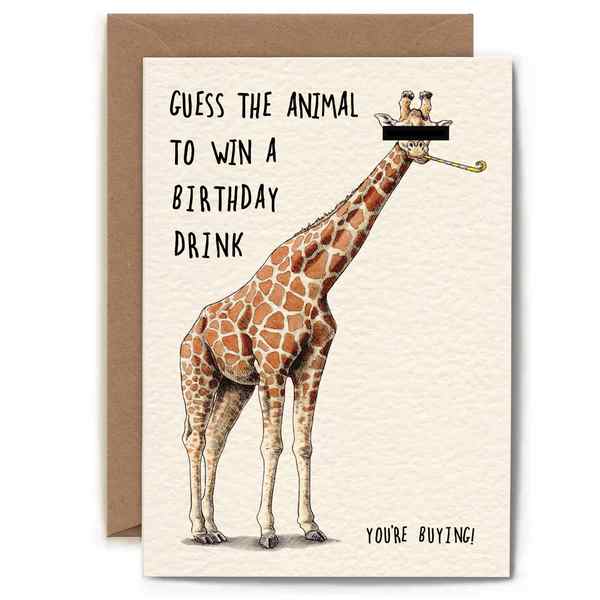 Giraffe Birthday card (B11) | Bewilderbeest | boogie + birdie