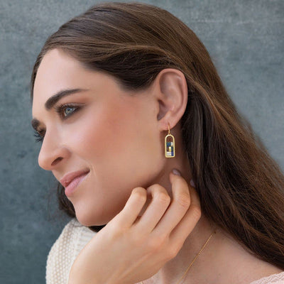 Gold Good Karma Earrings - Indigo (GF007) | Scout | boogie + birdie
