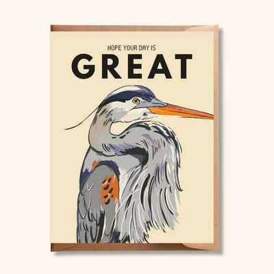 Great Blue Heron Birthday Card | Brush + Bird Paper Co. | boogie + birdie