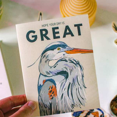 Great Blue Heron Birthday Card | Brush + Bird Paper Co. | boogie + birdie