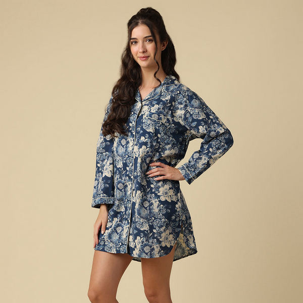 Greer Cotton Nightshirt (N281N) | Mahogany | boogie + birdie