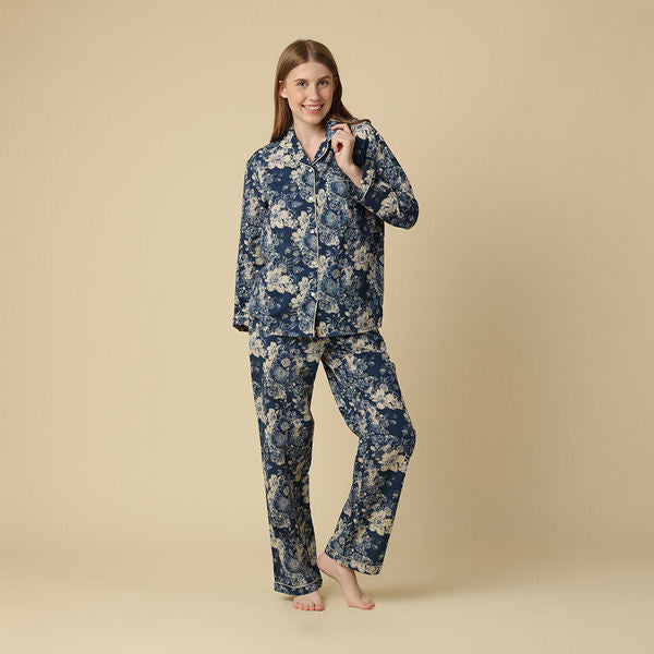 Greer Cotton Pajama Set (N281PJ) | Mahogany | boogie + birdie