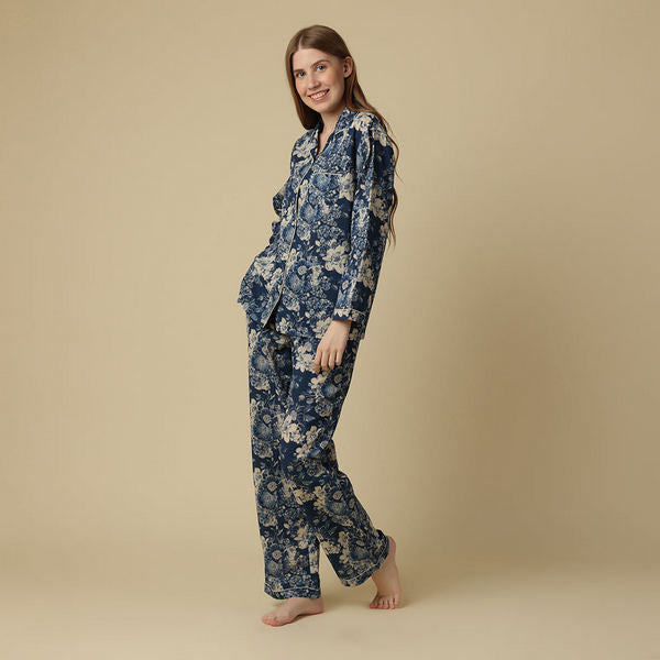 Greer Cotton Pajama Set (N281PJ) | Mahogany | boogie + birdie