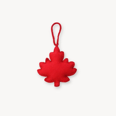 Maple Leaf Hand Embroidered Ornament (SQ63) | Holiday | boogie + birdie