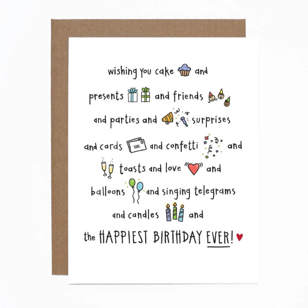 Happiest Birthday Card | carolyndraws | boogie + birdie