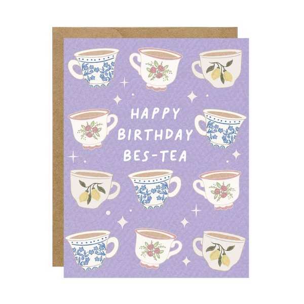 Bes-Tea Vintage Tea Cup Birthday Card | Simple Whimsy | boogie + birdie