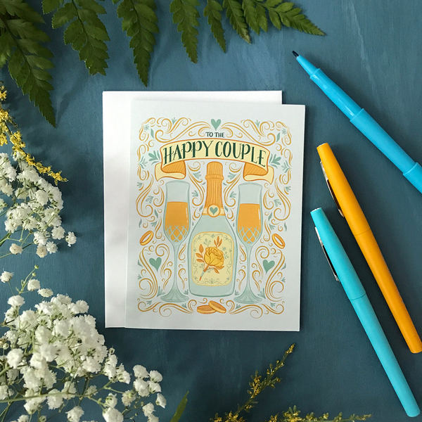 Happy Couple Wedding Card | Carabara Designs | boogie + birdie