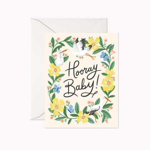 Hooray Baby Card (BB010) | Linden Paper | boogie + birdie