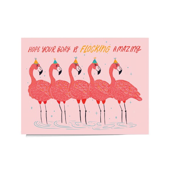 Flocking Amazing Birthday Card | Paper Protege | boogie + birdie