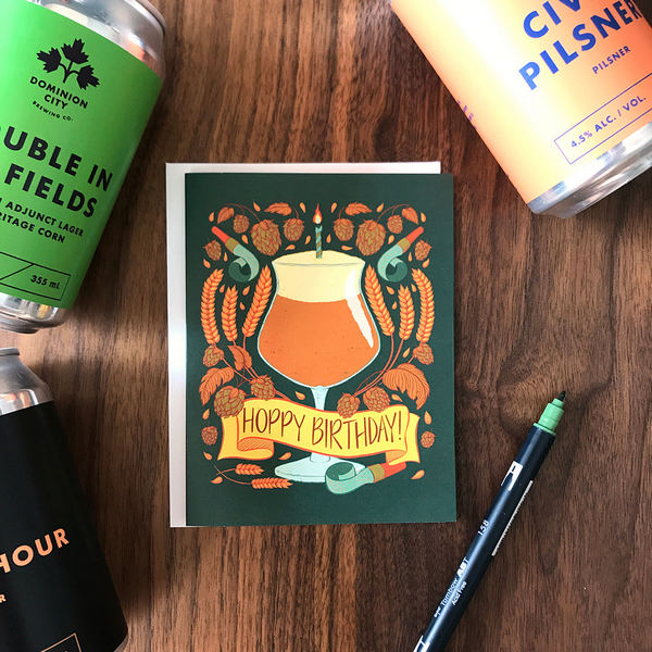 Beer Hoppy Birthday Card | Carabara Designs | boogie + birdie