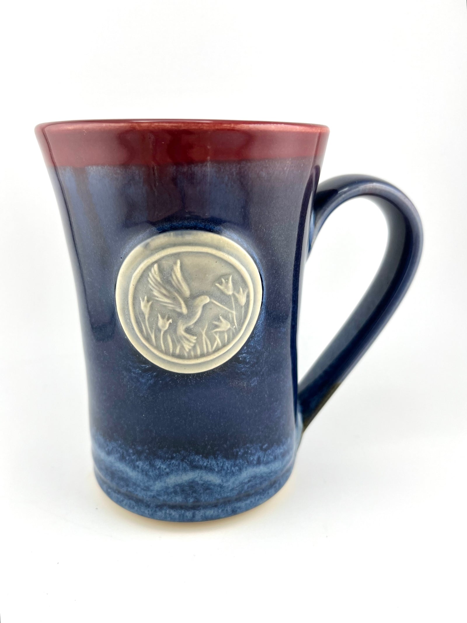 Cranberry Hummingbird Medallion Mug