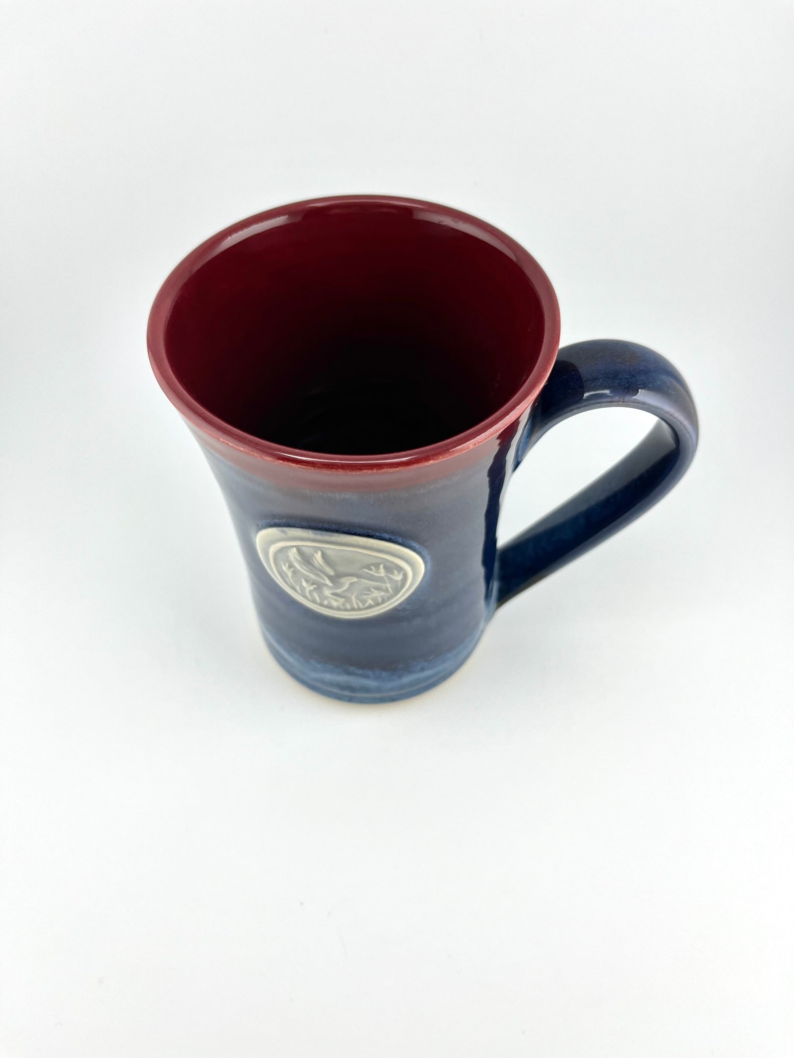 Cranberry Hummingbird Medallion Mug