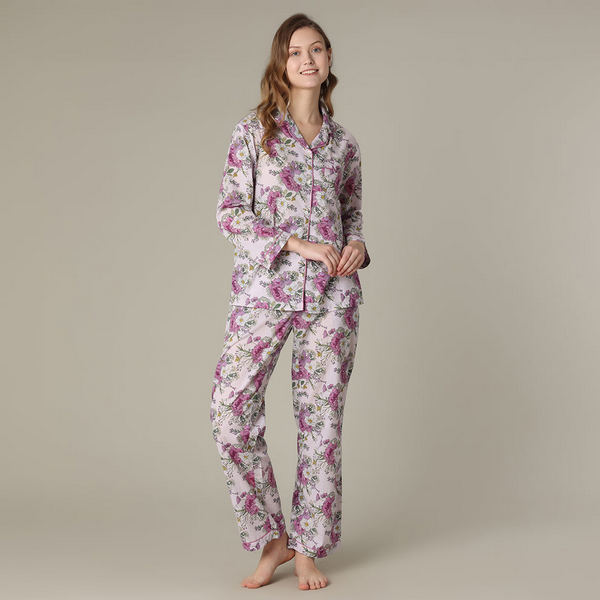 Isla Cotton Pajama Set | Mahogany | boogie + birdie
