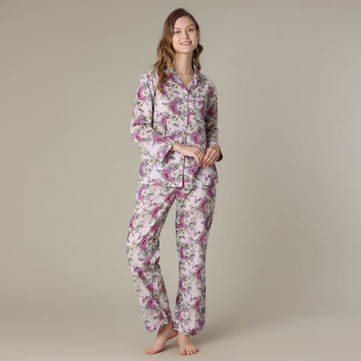 Isla Cotton Pajama Set | Mahogany | boogie + birdie
