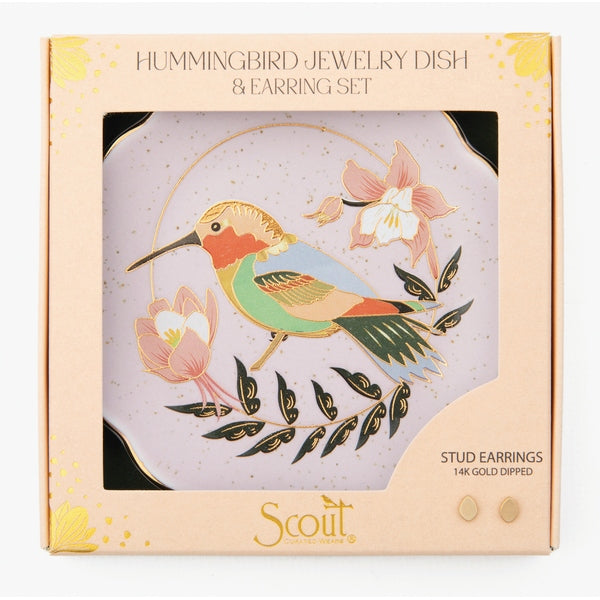 Hummingbird Trinket Dish And Stud Earrings Set | Scout | boogie + birdie