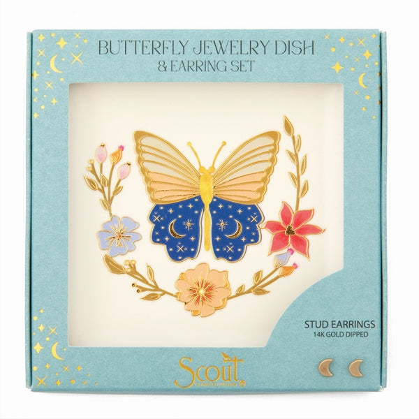 Butterfly Trinket Dish And Stud Earrings Set | Scout | boogie + birdie

