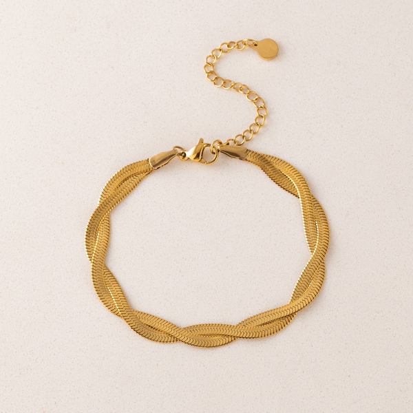 Gold Waterproof Josie Twist Bracelet (3WP-FA25001-GLD) | Lover's Tempo | boogie + birdie