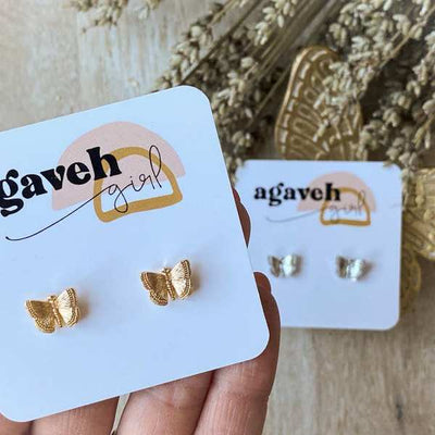 Gold Juniper Butterfly Stud Earrings (JUN-GOL-20) | Agaveh Girl | boogie + birdie