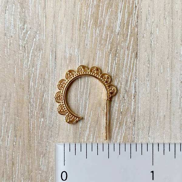 Gold Lace Hoops (LAC-HOO-25) | Agaveh Girl | boogie + birdie