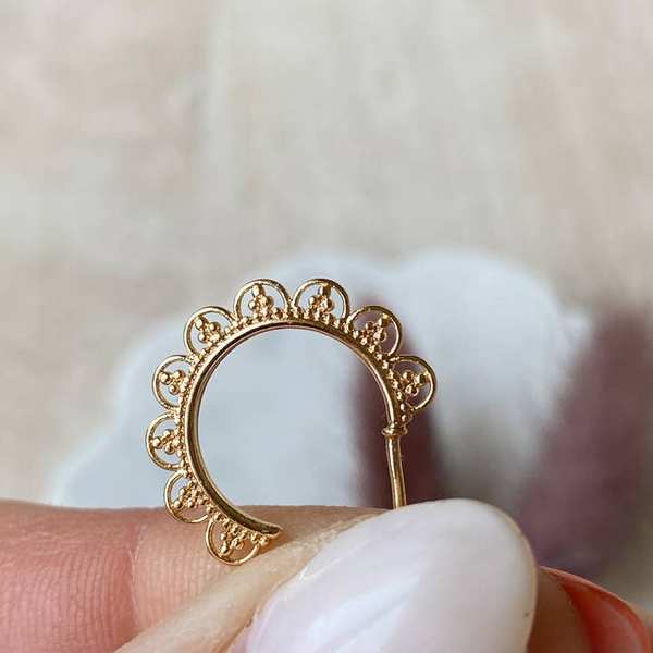 Gold Lace Hoops (LAC-HOO-25) | Agaveh Girl | boogie + birdie