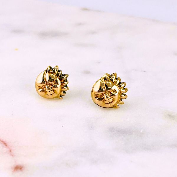 Brass Lissa Bowie Eclipse Stud Earrings