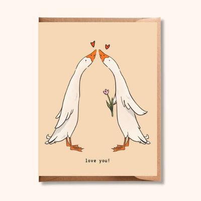 Geese, Love You Valentine's Day Card | Brush + Bird Paper Co. | boogie + birdie
