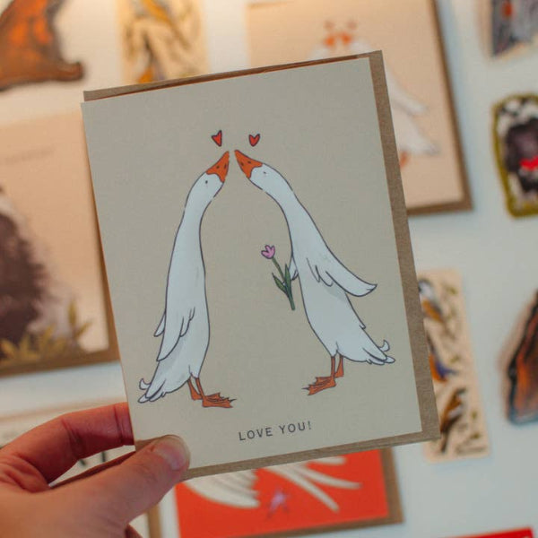 Geese, Love You Valentine's Day Card | Brush + Bird Paper Co. | boogie + birdie
