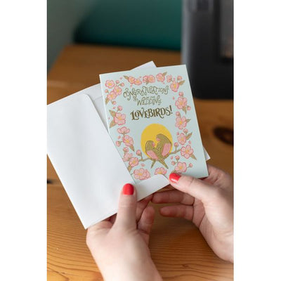 Lovebirds on Branch Wedding Card | Carabara Designs | boogie + birdie