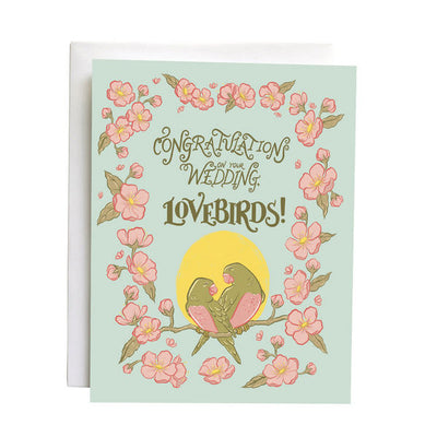 Lovebirds on Branch Wedding Card | Carabara Designs | boogie + birdie