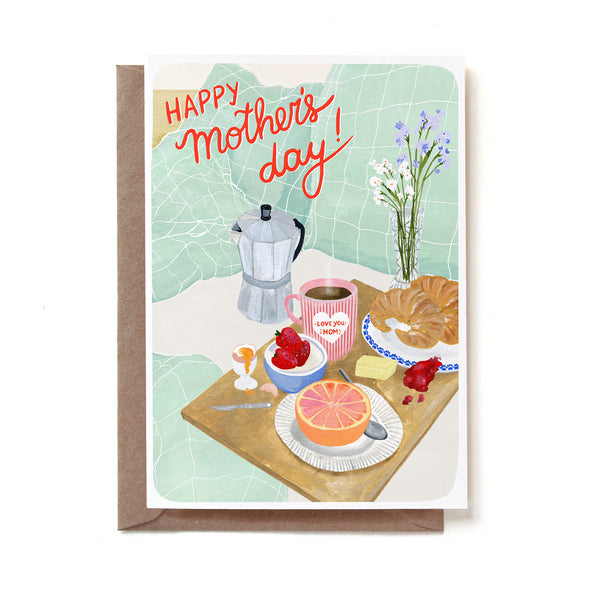 Breakfast in Bed Mother's Day Card | Reddish Design | boogie + birdie