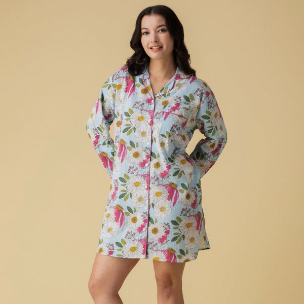 Madeleine Cotton Nightshirt | Mahogany | boogie + birdie