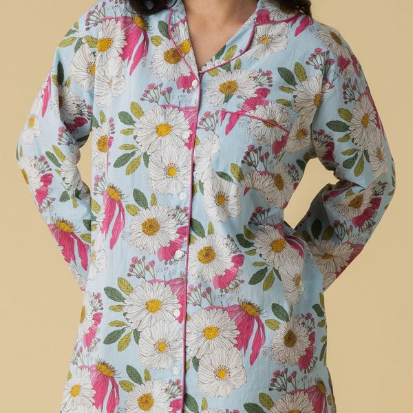 Madeleine Cotton Nightshirt | Mahogany | boogie + birdie