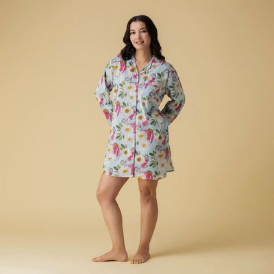 Madeleine Cotton Nightshirt | Mahogany | boogie + birdie