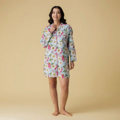 Madeleine Cotton Nightshirt | Mahogany | boogie + birdie