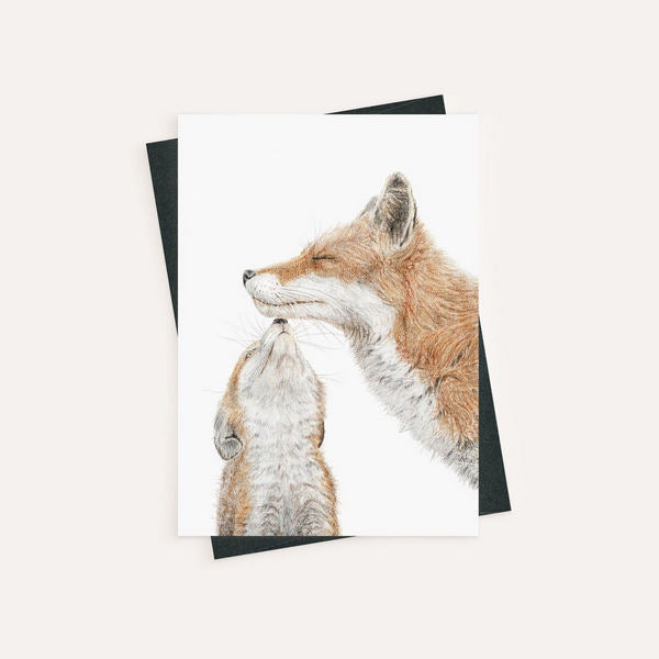 Fox & Baby Art Card - Colour | Le Nid Atelier | boogie + birdie