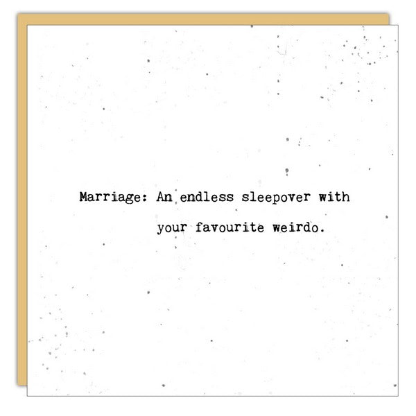 Marriage: An Endless Sleepover Wedding Card (SLG 1081) | Cedar Mountain | boogie + birdie