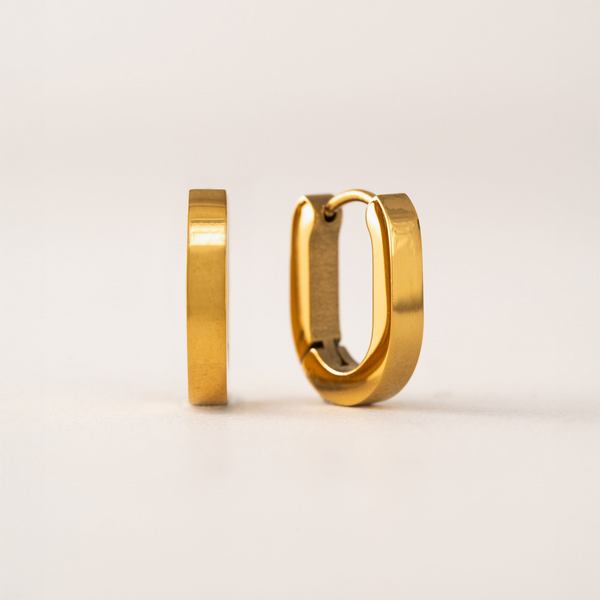 Gold Waterproof Maya Paperclip Hoops (1WP-FA25003-GLD) | Lover’s Tempo | boogie + birdie