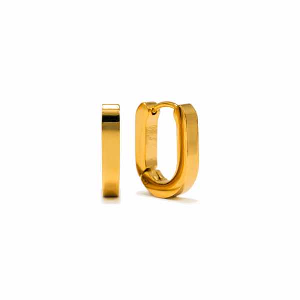 Gold Waterproof Maya Paperclip Hoops (1WP-FA25003-GLD) | Lover’s Tempo | boogie + birdie