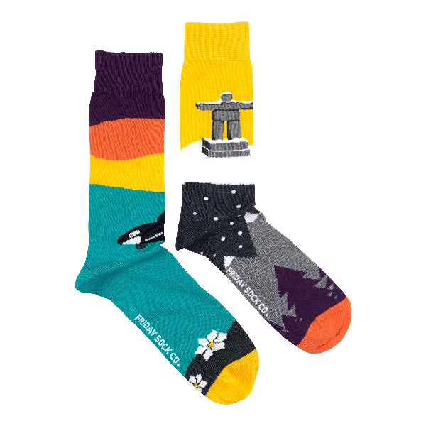 West Coast Canadian Landscape Men's Socks | Friday Sock Co. | boogie + birdie