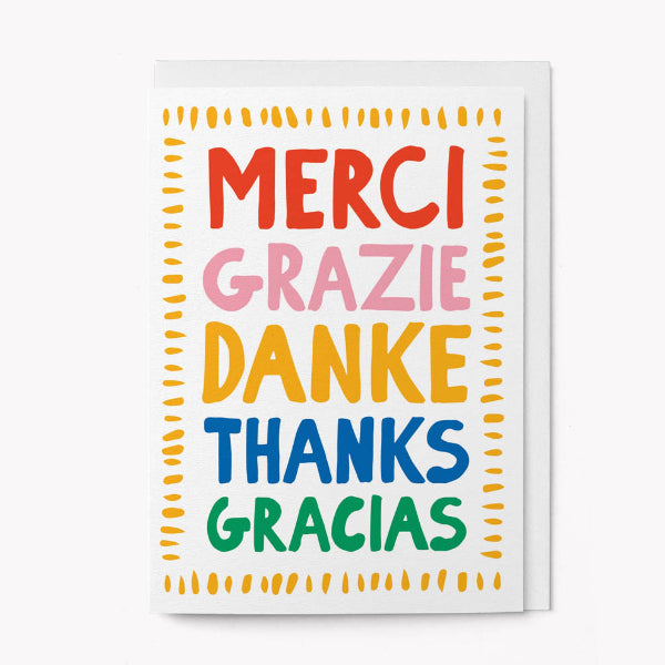 Merci Grazie Danke Thanks Thank You Card | Greeting Cards | boogie + birdie