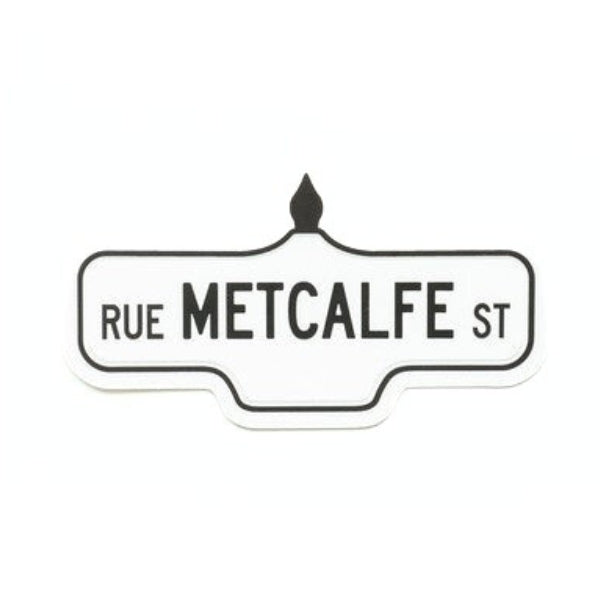 Metcalfe Street Sign Sticker | Damn Fine Prints | boogie + birdie