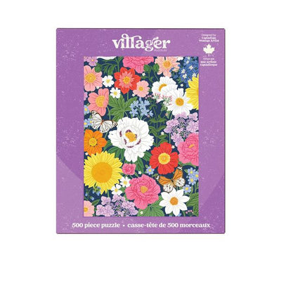 Midnight Blooms 500 Piece Puzzle | Villager Puzzles | boogie + birdie