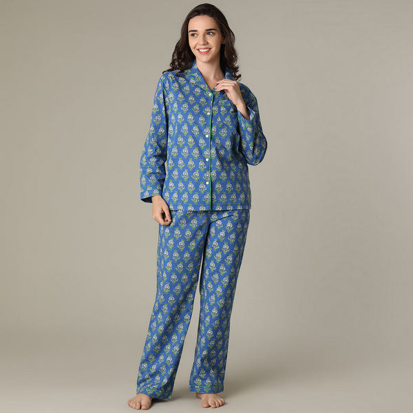 Mignon Cotton Pajama Set (N277PJ) | Mahogany | boogie + birdie